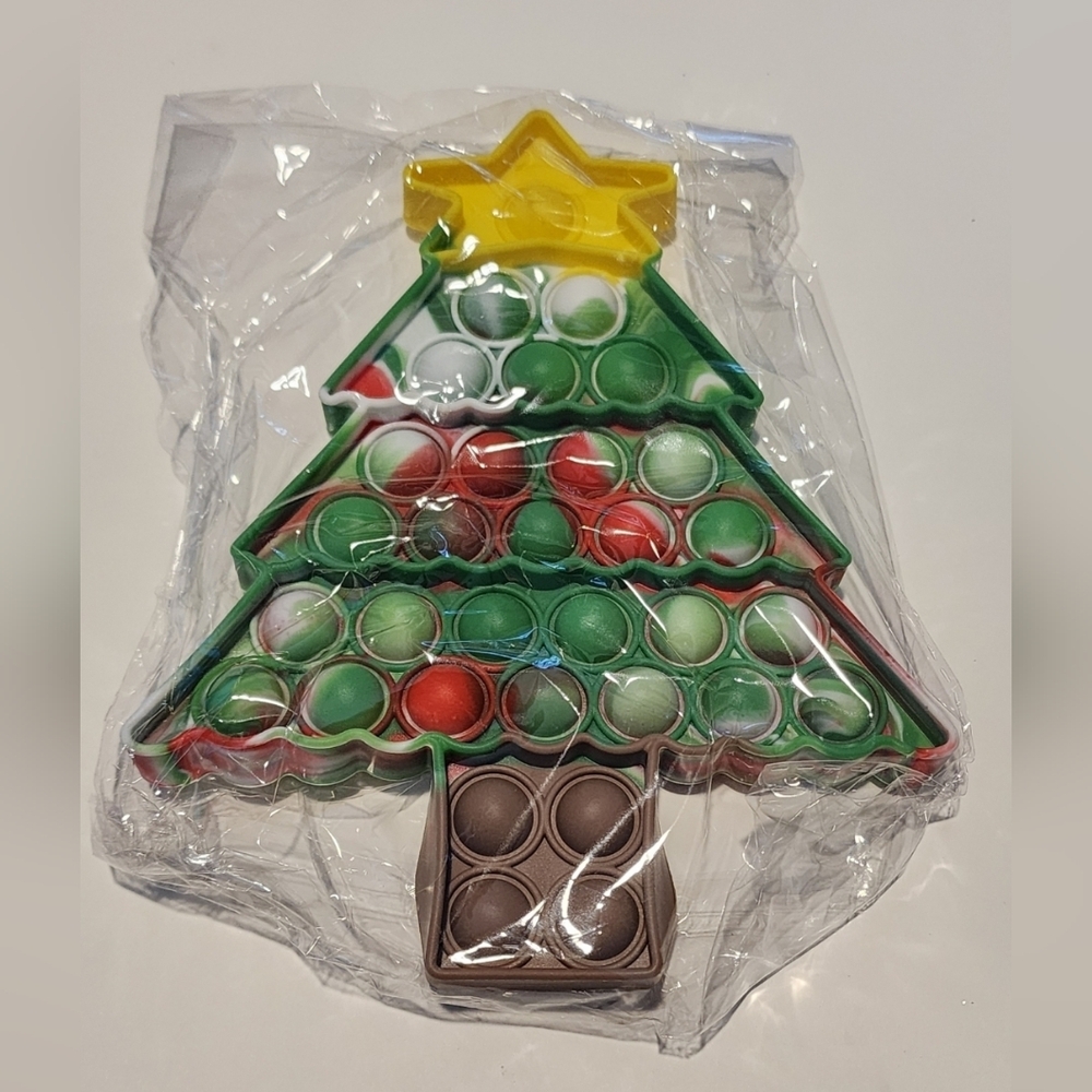 Christmas Tree Pop It Fidget Toy Sensory Toy Stress Relief Xmas Stocking Stuffer